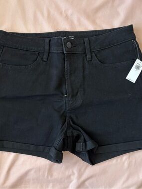 Old Navy Black High-Rise Denim Shorts